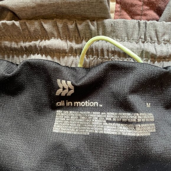 All in Motion Athletic Grey Workout Shorts W/ Compression Liner - Picture 2 of 4